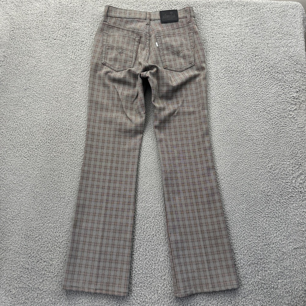 Vintage 90s Levi's SilverTab Flare Pants Plaid Academia Preppy Women's 7M x 32